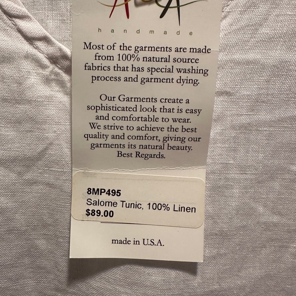 Women’s White Linen Tunic - Picture 4 of 4